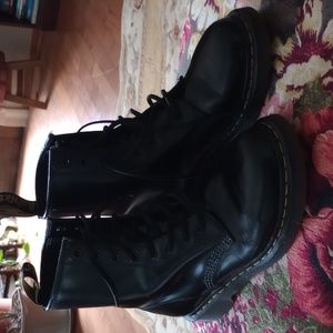 Doc Martens Black Smooth Leather Boots. Very Sharp